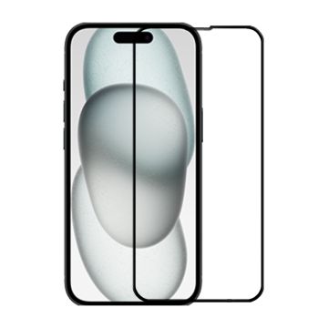 Skärmskydd iPhone 15 och iPhone 16 med Aluminium ram - miljö