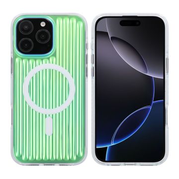 iPhone 16 Pro Max Stöttåligt Mobilskal Magsafe Reflektionsfärg - Grön