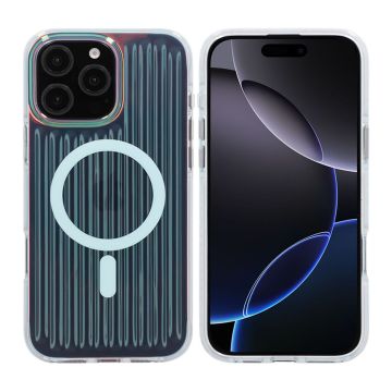 iPhone 16 Pro Max Stöttåligt Mobilskal Magsafe Reflektionsfärg - Blå