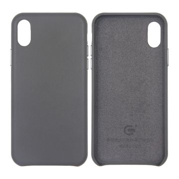 iPhone X/XS Läderfodral - Grå