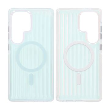 Samsung Galaxy S25 Ultra Stöttåligt Mobilskal Magsafe Reflektionsfärg - Blå