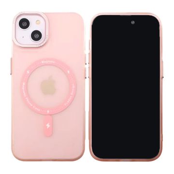 iPhone 14 Plus Mobilskal med MagSafe - Frostat Rosa- G-SP.se