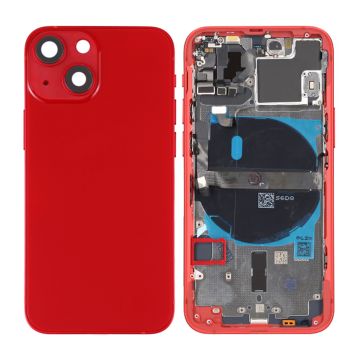 iPhone 13 Mini Baksida Komplett Med Smådelar - Röd