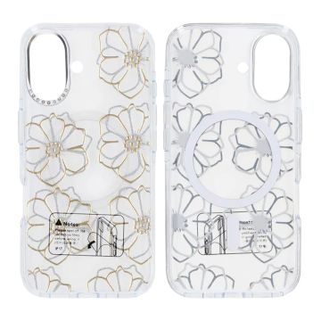 Mobilskal Magsafe till iPhone 17 - Transparent med blommor