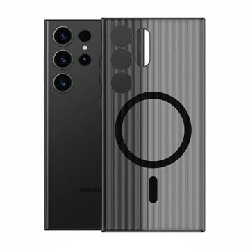 Samsung S24 Ultra Mobilskal Korrugerad Anti-Halk - Svart