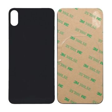 iPhone XS Max Baksida Glas med Självhäftande tejp - Svart