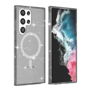 Samsung Galaxy S24 Ultra Mobilskal Glitter Magsafe - Svart