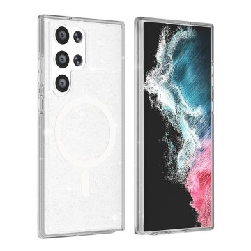 Samsung Galaxy S24 Ultra Mobilskal Glitter Magsafe - Transparent