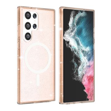 Samsung Galaxy S24 Ultra Mobilskal Glitter Magsafe - Guld