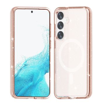 Samsung Galaxy S24 Plus Mobilskal Glitter Magsafe - Guld