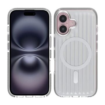 Mönstrat TPU Skal till iPhone 16 med MagSafe - Silver
