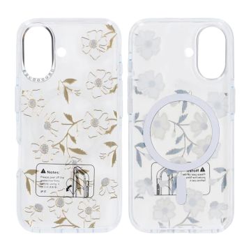 Skal Magsafe till iPhone 17 - Transparent blommor och kvistar