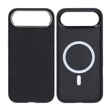 Mobilskal Konstläder med Kameraskydd för iPhone Air - Svart