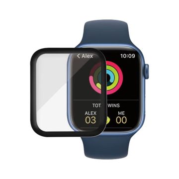 Skärmskydd Apple Watch Series 7 41mm - Härdat Glas Svart