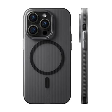 iPhone 12/12 Pro Mobilskal Korrugerad med Magsafe Rvelon - Svart