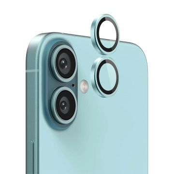 iPhone 16 /16 Plus Kameralins med metallram - Grön