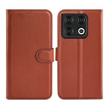 OnePlus 10T Plånboksfodral med Stativ - Brun- G-SP.se