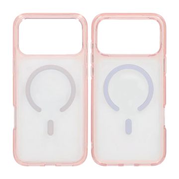 Mobilskal TPU Magsafe för iPhone 17 Pro - Rosa Transparent