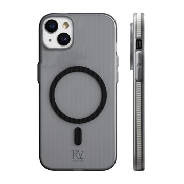 iPhone 15 Mobilskal Korrugerad med Magsafe Rvelon - Grå