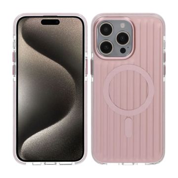 Mönstrat TPU Skal till iPhone 15 Pro Max med MagSafe - Rosa