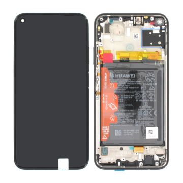 Huawei P40 Lite Skärm/Display med Batteri Original - Svart