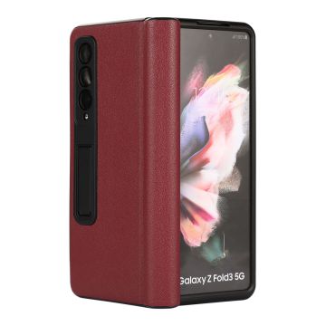 Samsung Galaxy Z Fold3 Mobilskal Fodral Läder - Röd- G-SP.se