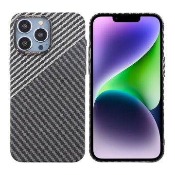 iPhone 15 Pro Max Mobilskal i Kolfiber - Svart/Vit- G-SP.se