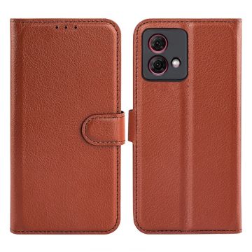 Motorola Moto G84 5G Plånboksfodral med Stativ - Brun