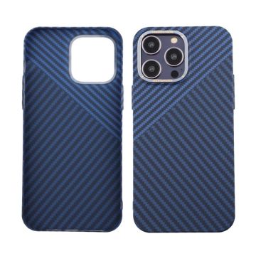 Kolfiber Skal iPhone 14 Pro Max - Blå & Grå- G-SP.se