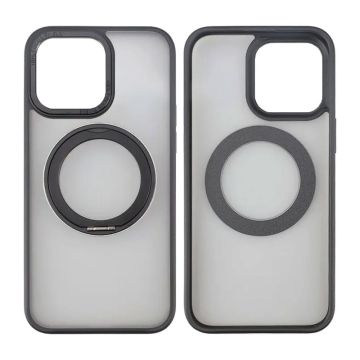 iPhone 15 Pro Max Skal med MagSafe Stativ Rvelon - Svart- G-SP.se