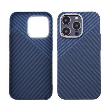 Kolfiber Skal iPhone 14 Pro - Blå & Grå- G-SP.se