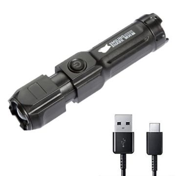 Uppladdningsbar USB Ficklampa Vattentät - 100000 Lumen